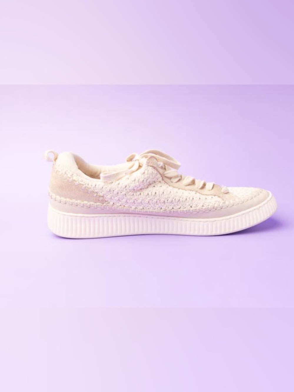 Dolce Vita Cream Woven Platform Sneakers - Picture 5 of 11